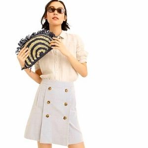 NWT J. Crew Striped Seersucker Skirt Size 4